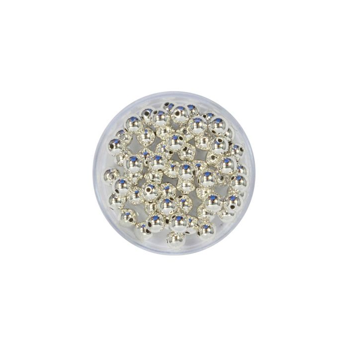 Metallic-Perle silberfb. 5 mm Lochgröße 1 mm 0710-0591 4016490047230  