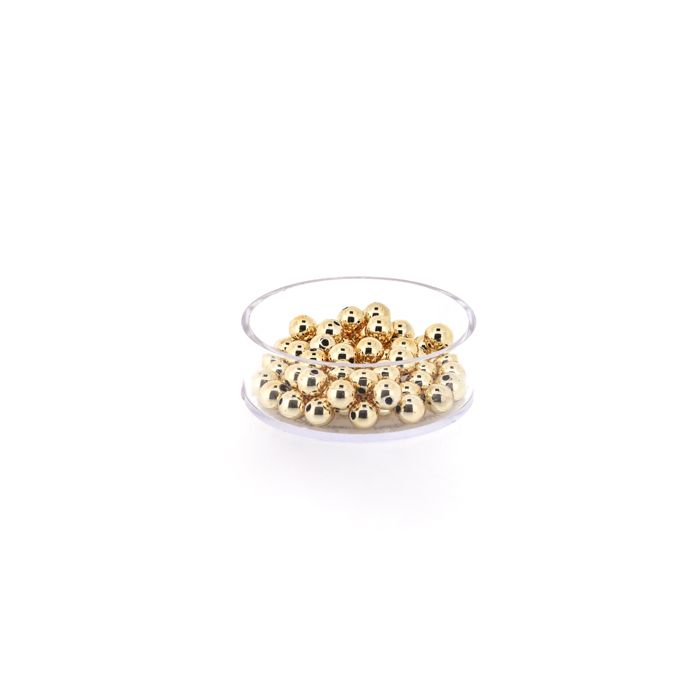 Metallic-Perle goldfb. 5 mm Lochgröße 1 mm 0710-05934 4016490083061  