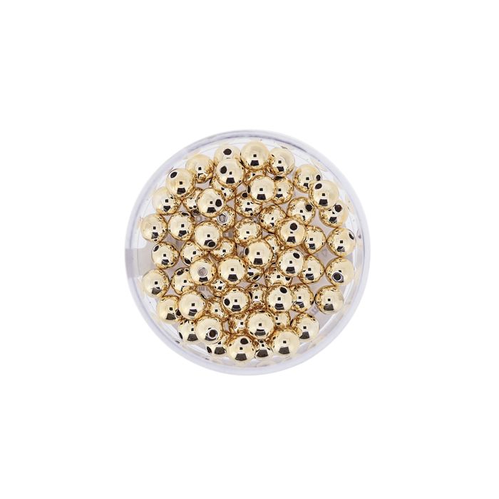 Metallic-Perle goldfb. 5 mm Lochgröße 1 mm 0710-05934 4016490083061  
