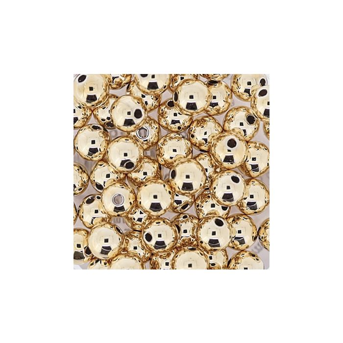 Metallic-Perle goldfb. 5 mm Lochgröße 1 mm 0710-05934 4016490083061  