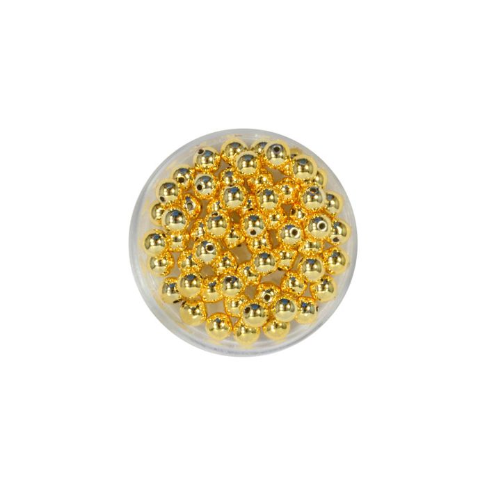 Metallic-Perle goldfb. 5 mm Lochgröße 1 mm 0710-0593 4016490078203  