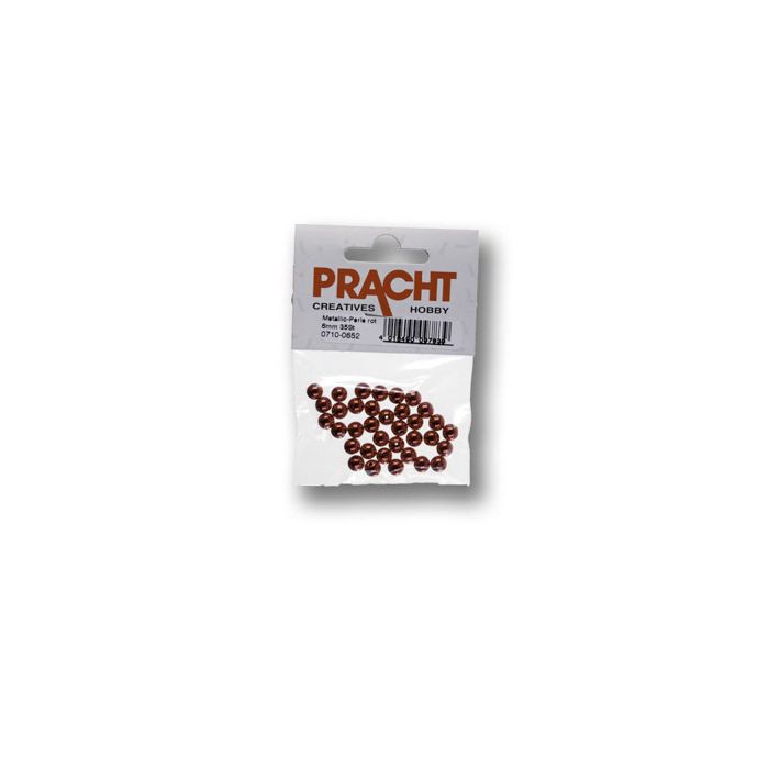 Metallic-Perle rot 6 mm Lochgröße 1 mm 0710-0652 4016490097839  