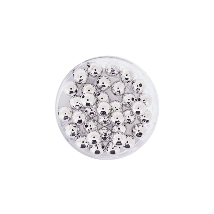 Metallic-Perle silberfb. 6 mm Lochgröße 1 mm 0710-06914 4016490083153  