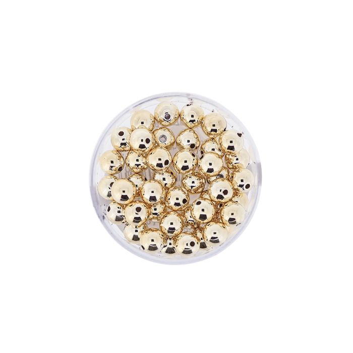 Metallic-Perle goldfb. 6 mm Lochgröße 1 mm 0710-06934 4016490083078  