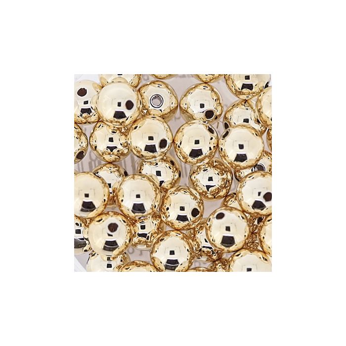 Metallic-Perle goldfb. 6 mm Lochgröße 1 mm 0710-0693 4016490016236  