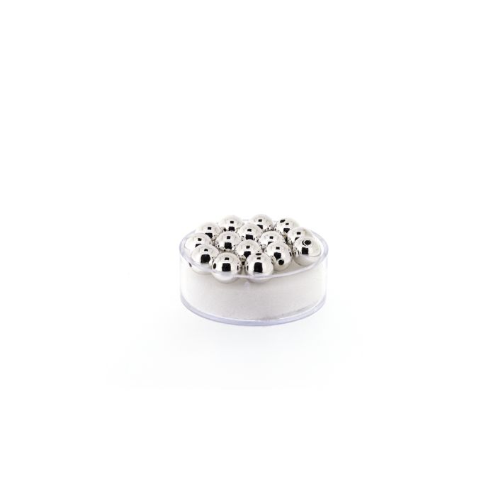 Metallic-Perle silberfb. 8 mm Lochgröße 1 mm, Bild 1 von 3