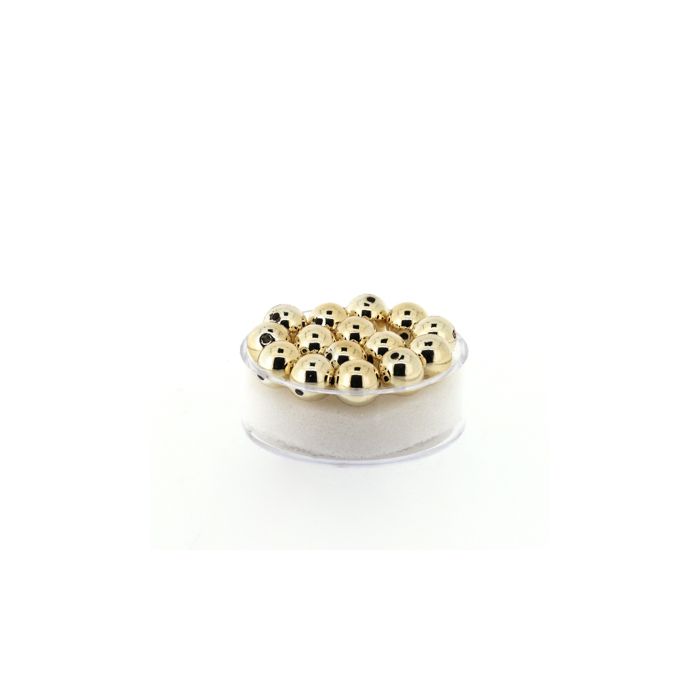 Metallic-Perle goldfb. 8 mm Lochgröße 1 mm 0710-08934 4016490083085  