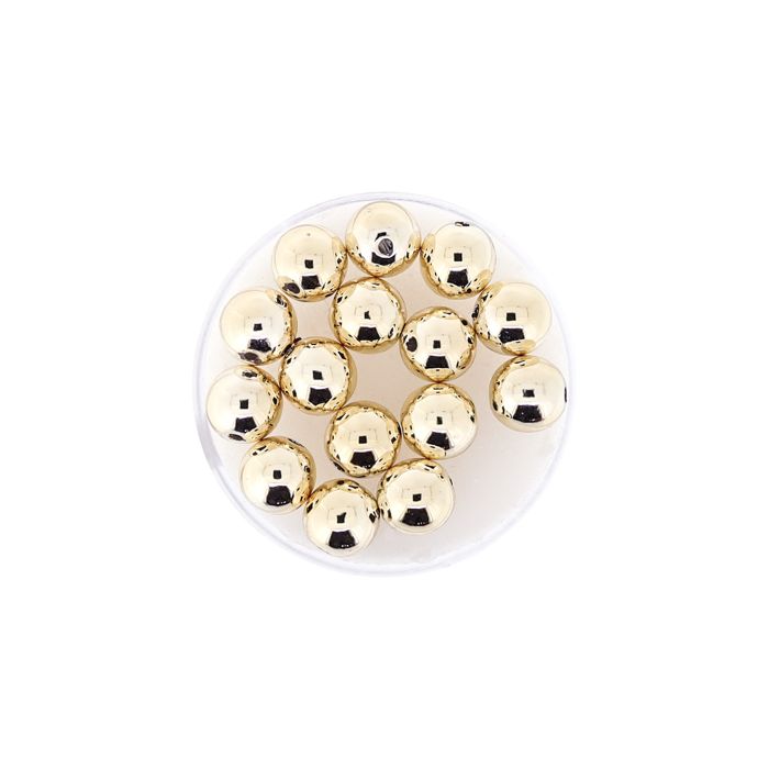 Metallic-Perle goldfb. 8 mm Lochgröße 1 mm 0710-08934 4016490083085  