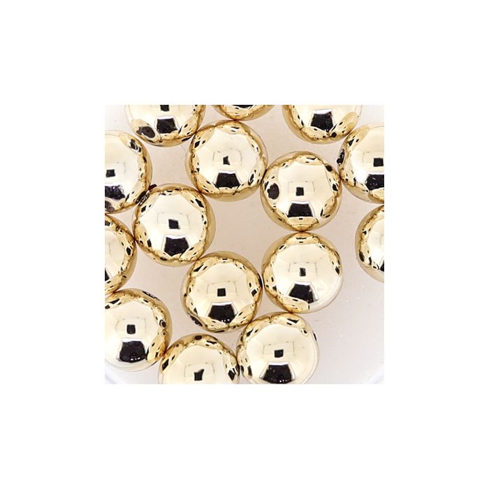 Metallic-Perle goldfb. 8 mm Lochgröße 1 mm 0710-08934 4016490083085  