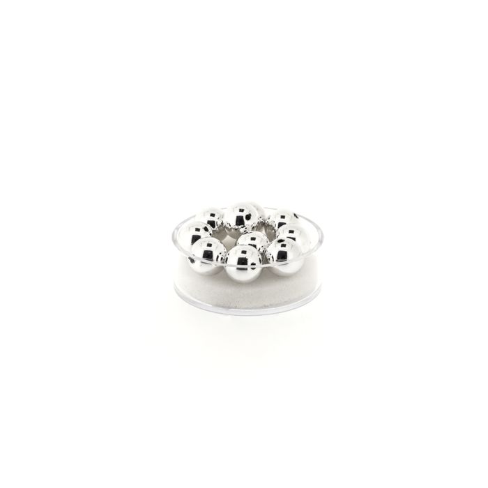 Metallic-Perle silberfb. 10 mm Lochgröße 1 mm 0710-10914 4016490083177  