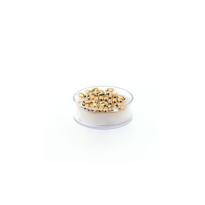 Metallic-Tropfen goldfb. 6x3 mm Lochgröße 0,8 mm 35 Stück, Bild 1 von 3