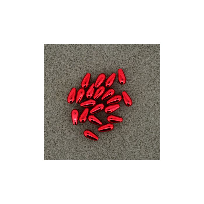 Metallic-Tropfen rot 8x4 mm Lochgröße 1 mm