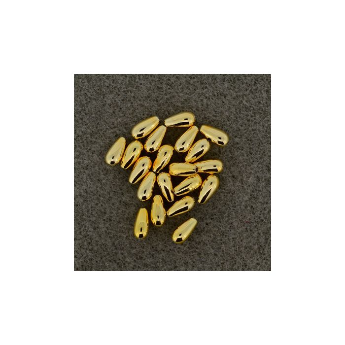 Metallic-Tropfen goldfb. 8x4 mm Lochgröße 1 mm 0713-08934 4016490083290  