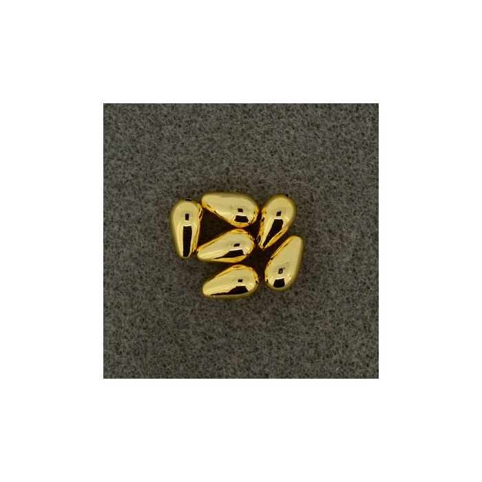 Metallic-Tropfen goldfb. 12x7 mm Lochgröße 1 mm 0713-12934 4016490083306  