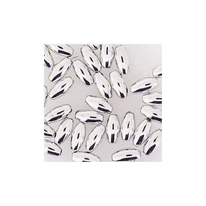 Metallic-Oliven silberfb. 6x3 mm Lochgröße 0,8 mm 35 St 0714-06914 4016490083238  