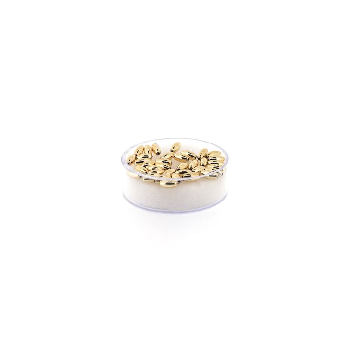 Metallic-Oliven goldfb. 6x3 mm Lochgröße 0,8 mm 35 Stück, Bild 1 von 3