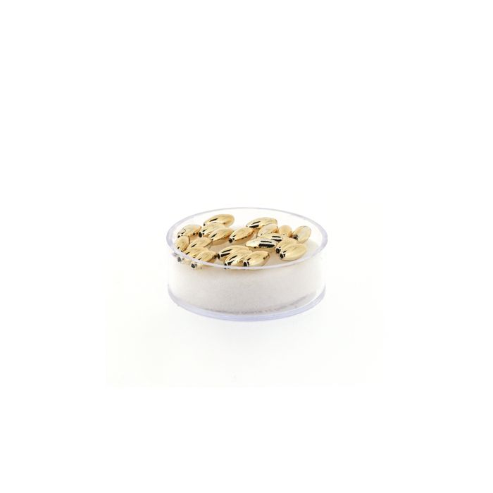 Metallic-Oliven goldfb. 8x4 mm Lochgröße 1 mm, Bild 1 von 3