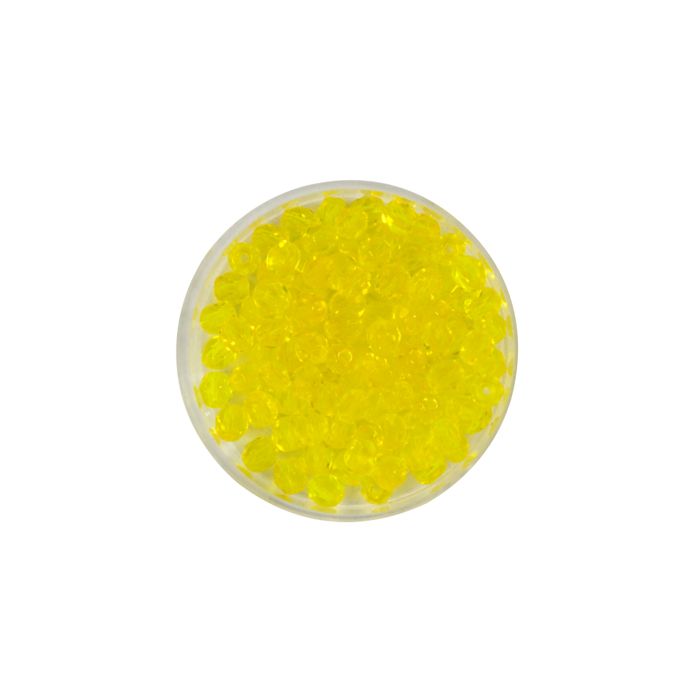 Glasschliffperle transp. gelb 4 mm Lochgröße 0,8 mm 100 Stück
