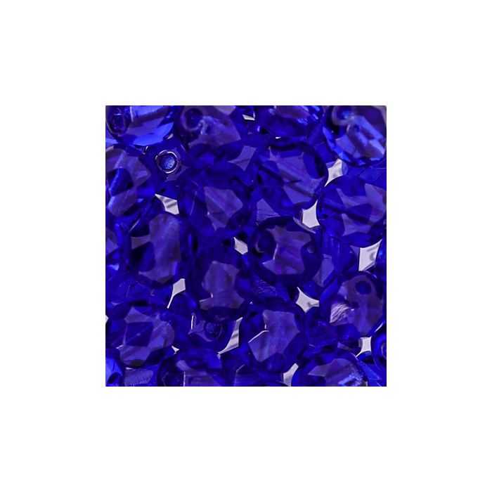Glasschliffperle transp. azurblau 6 mm Lochgröße 1 mm 50 St 0730-06044 4016490113034  