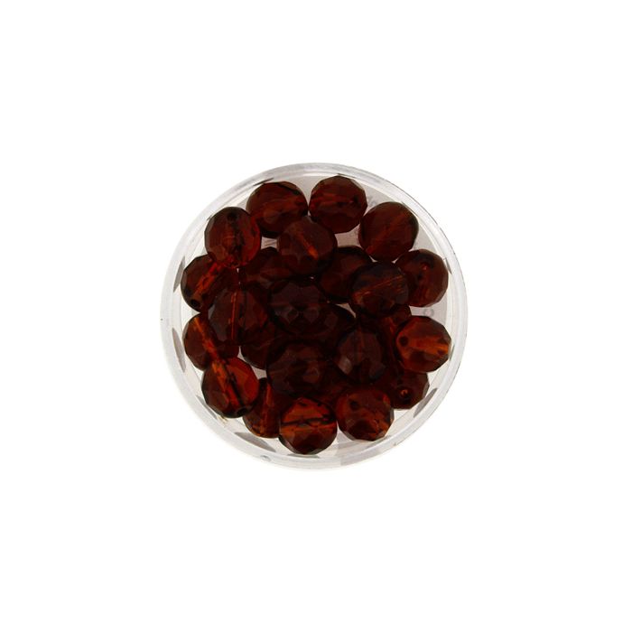 Glasschliffperle transp. topas 8 mm Lochgröße 1 mm, Bild 1 von 2