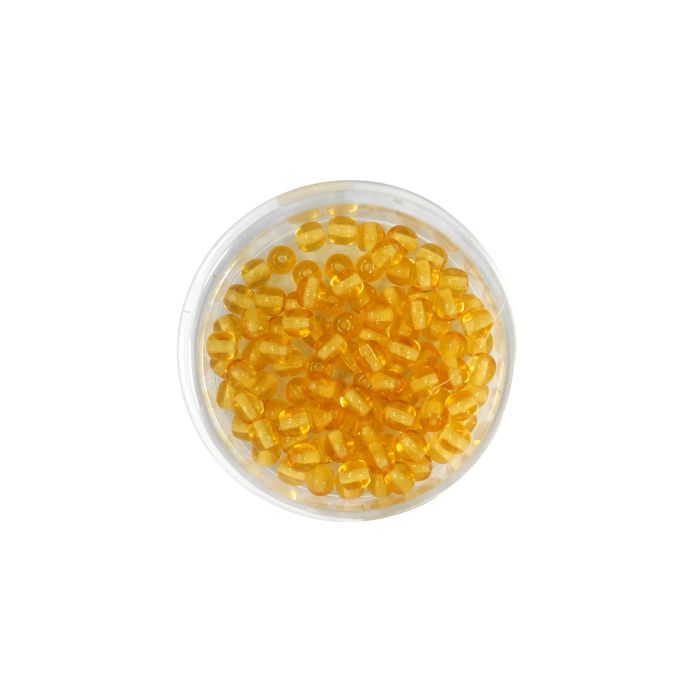 Glasperle rund transp. topas 4 mm Lochgröße 0,8 mm, Bild 1 von 2