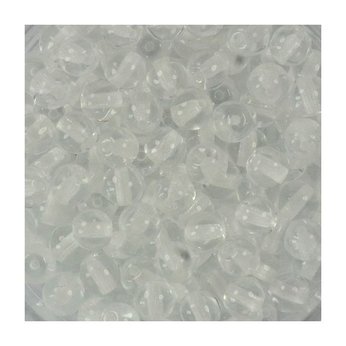 Glasperle rund transp. kristall 4 mm Lochgröße 0,8 mm 100 St 0741-04134 4016490590446  