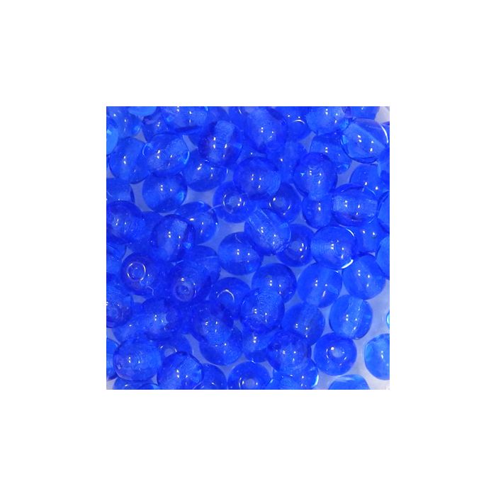Glasperle rund transp. dunkelblau 4 mm Lochgröße 0,8 mm, Bild 2 von 2