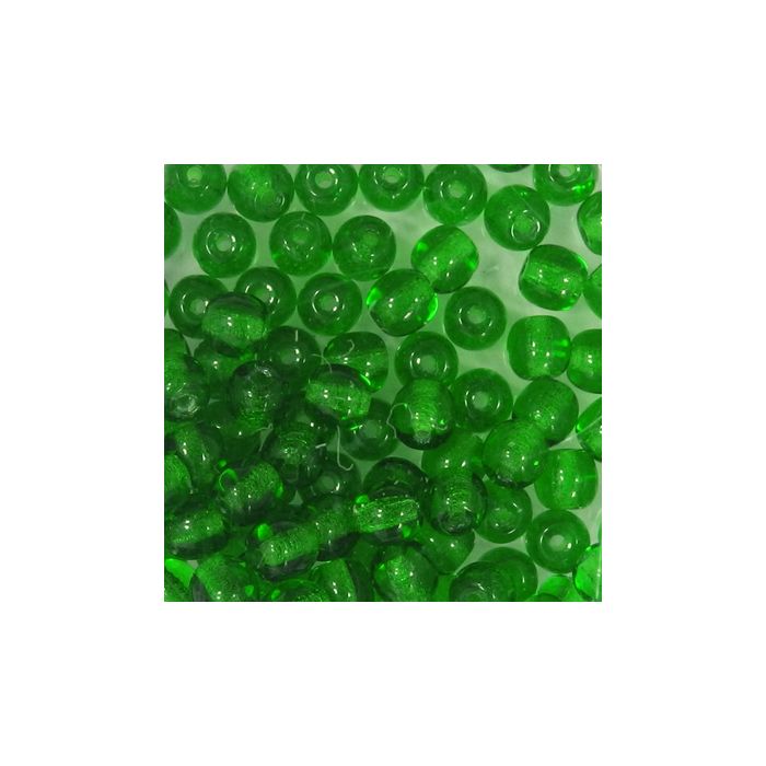 Glasperle rund transp. dunkelgrün 4 mm Lochgröße 0,8 mm 100 St 0741-04684 4016490591108  