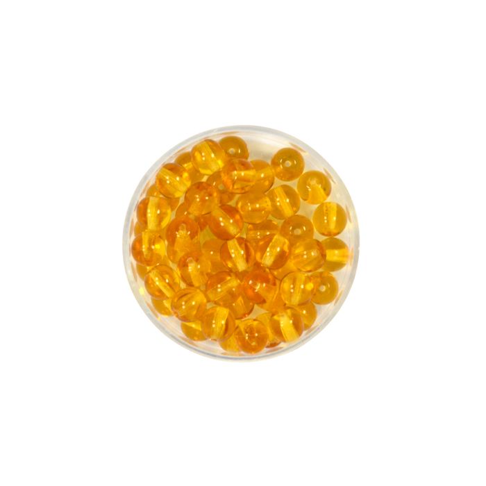 Glasperle rund transp. topas 6 mm Lochgröße 0,8 mm 50 St 0741-06014 4016490591184  