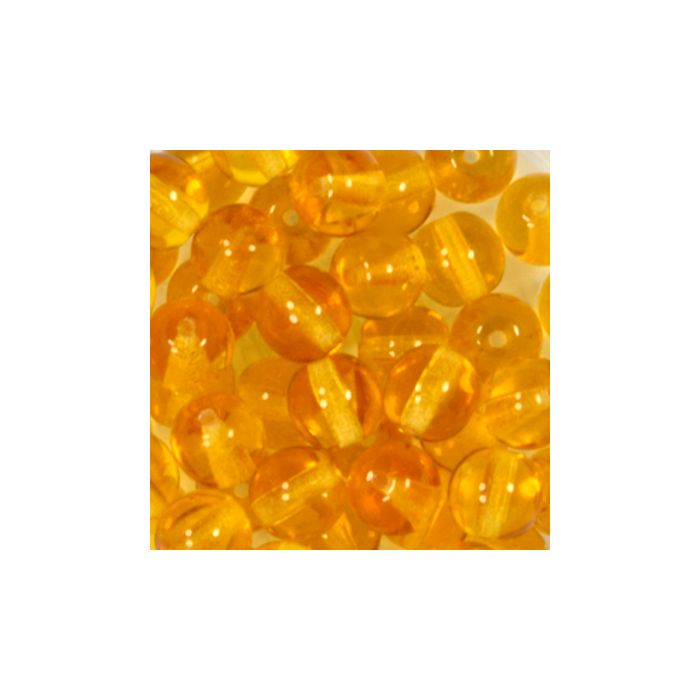 Glasperle rund transp. topas 6 mm Lochgröße 0,8 mm 50 St 0741-06014 4016490591184  