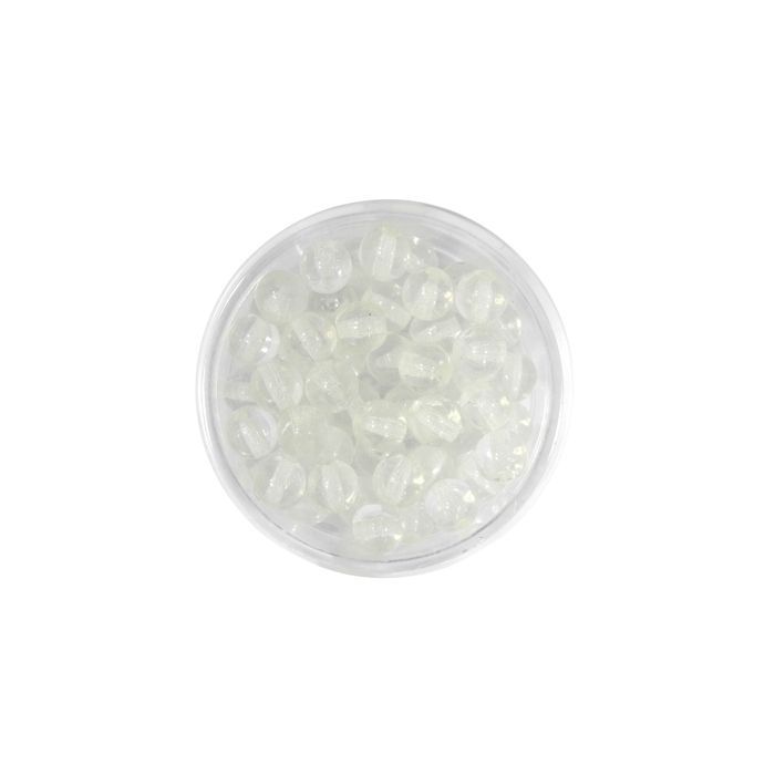 Glasperle rund transp. kristall 6 mm Lochgröße 0,8 mm 50 St 0741-06134 4016490590460  