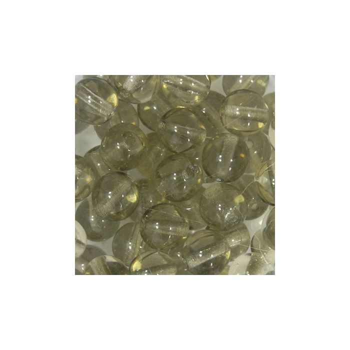 Glasperle rund transp. grau 6 mm Lochgröße 0,8 mm 50 St 0741-06464 4016490591306  