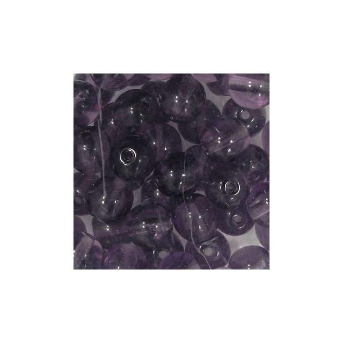 Glasperle rund transp. amethyst 6 mm Lochgröße 0,8 mm 50 St 0741-06884 4016490590767  