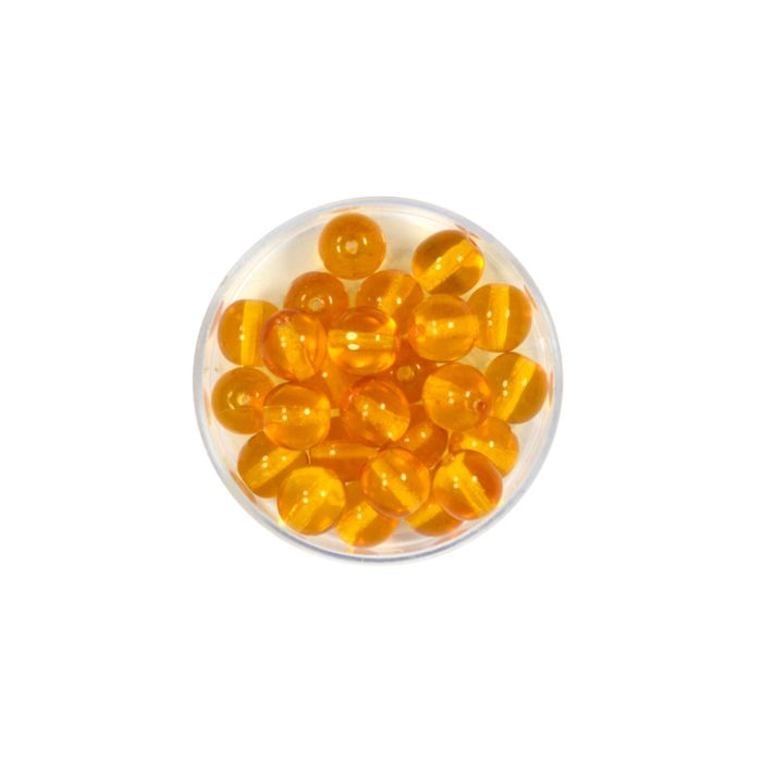 Glasperle rund transp. topas 8 mm Lochgröße 0,8 mm, Bild 1 von 3