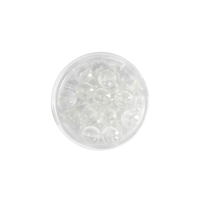 Glasperle rund transp. kristall 8 mm Lochgröße 0,8 mm 25 St 0741-08134 4016490590484  