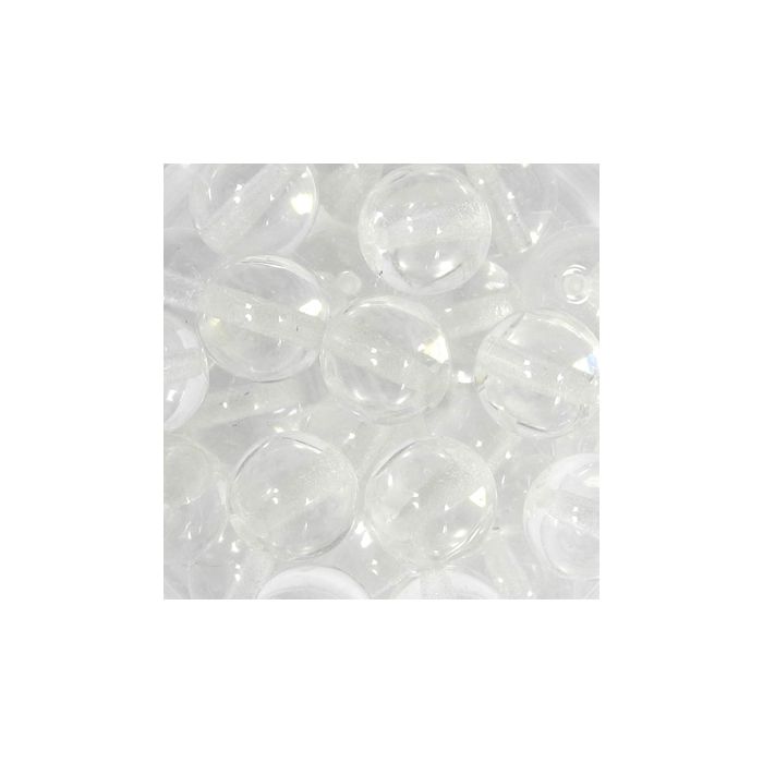Glasperle rund transp. kristall 8 mm Lochgröße 0,8 mm 25 St 0741-08134 4016490590484  
