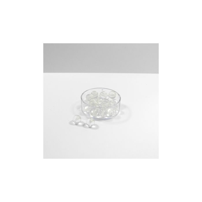 Glasperle rund transp. kristall 8 mm Lochgröße 0,8 mm 25 St 0741-08134 4016490590484  