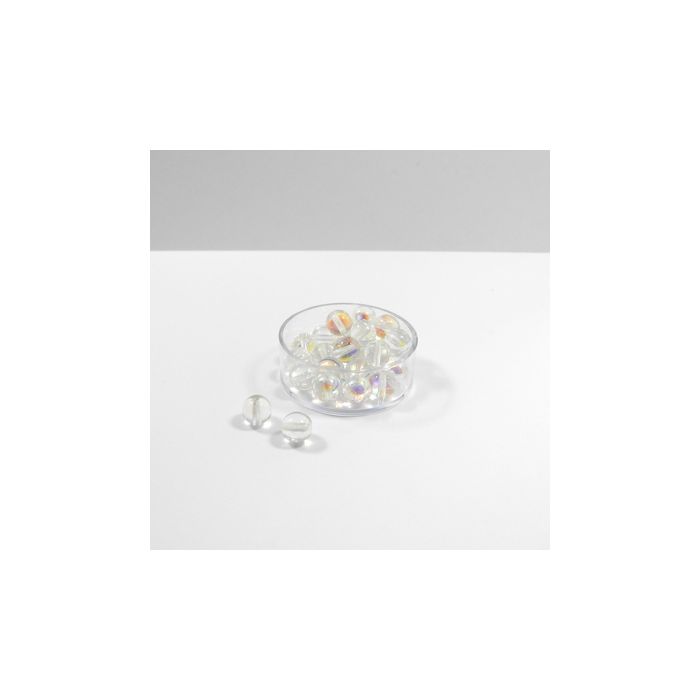Glasperle rund kristall AB 8 mm Lochgröße 0,8 mm 25 St 0741-08144 4016490730712  