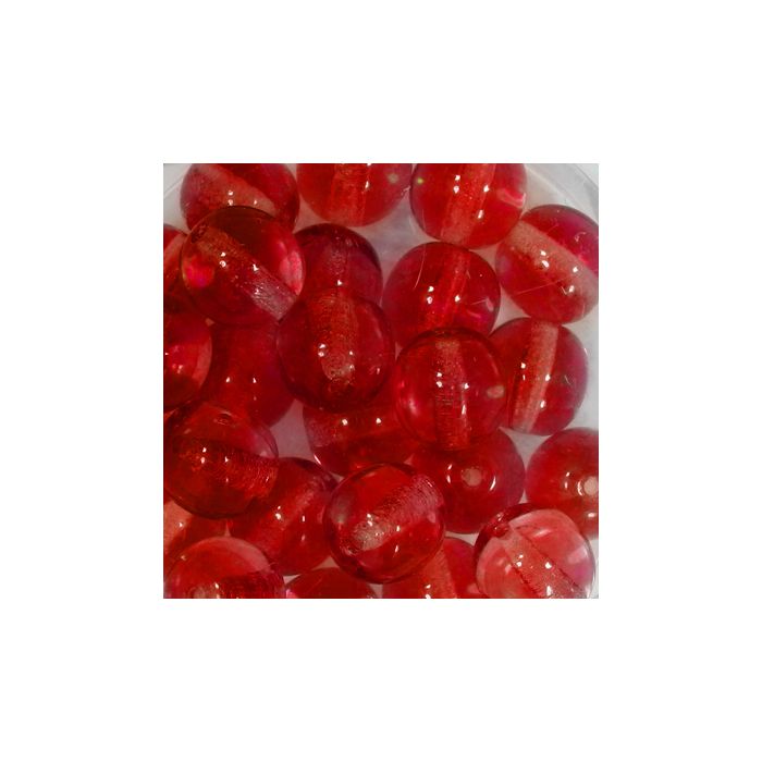 Glasperle rund transp. rot 8 mm Lochgröße 0,8 mm, Bild 2 von 3