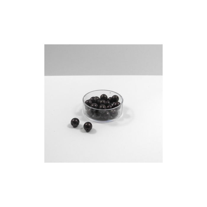 Glasperle rund satt schwarz 8 mm Lochgröße 0,8 mm 25 St 0741-08294 4016490591382  