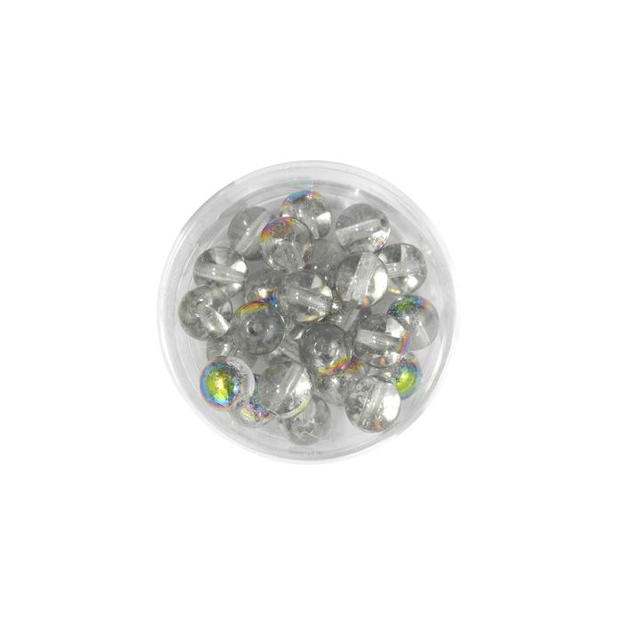 Glasperle rund vitrail 8 mm Lochgröße 0,8 mm, Bild 1 von 3