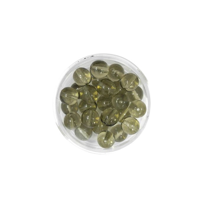 Glasperle rund transp. grau 8 mm Lochgröße 0,8 mm, Bild 1 von 3