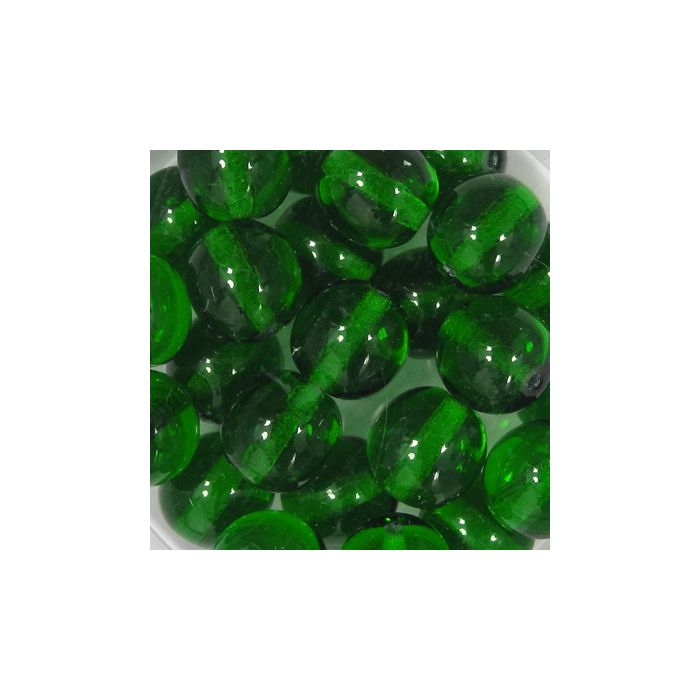 Glasperle rund transp. dkl.grün 8 mm Lochgröße 0,8 mm 25 St 0741-08684 4016490591146  