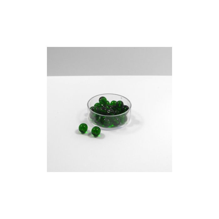 Glasperle rund transp. dkl.grün 8 mm Lochgröße 0,8 mm 25 St 0741-08684 4016490591146  