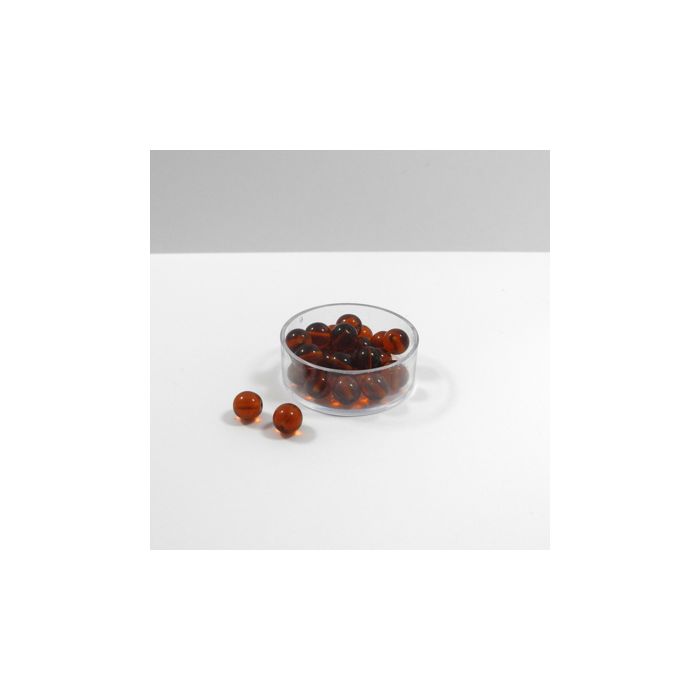 Glasperle rund transp. dkl.braun 8 mm Lochgröße 0,8 mm 25 St 0741-08844 4016490591269  