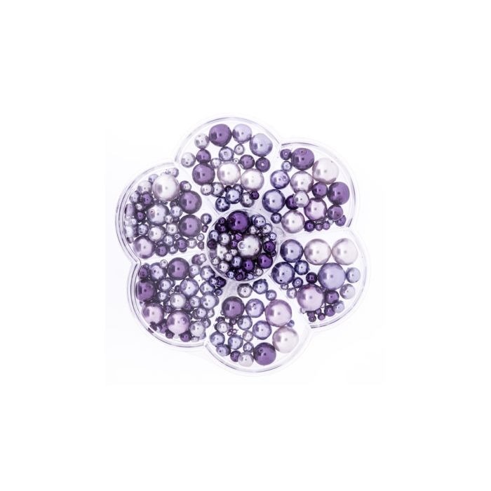 Glaswachsperlen Blumenbox lila ton 1 Box = 150gr 5Boxen 0758-00161 4016490630906  