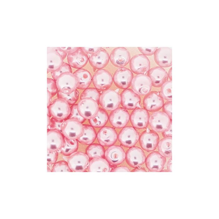 Wachs-Glasperle Top Qualität rosa 4 mm Lochgröße 0,8 mm 85 St 0785-04154 4016490846239  