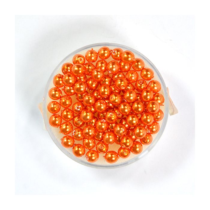 Wachs-Glasperle Top Qualität orange 4 mm Lochgröße 0,8 mm 85 St 0785-04184 4016490846192  