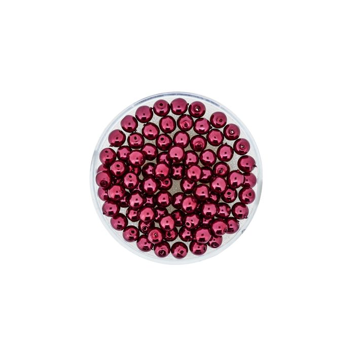 Wachs-Glasperle Top Qualität rot 4 mm Lochgröße 0,8 mm 85 St 0785-04254 4016490846291  