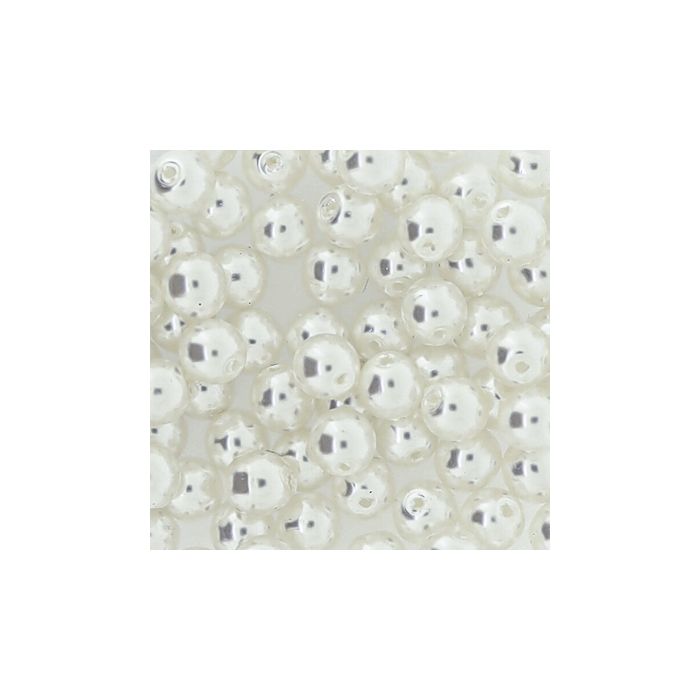 Wachs-Glasperle Top Qualität weiß 4 mm Lochgröße 0,8 mm, Bild 3 von 3
